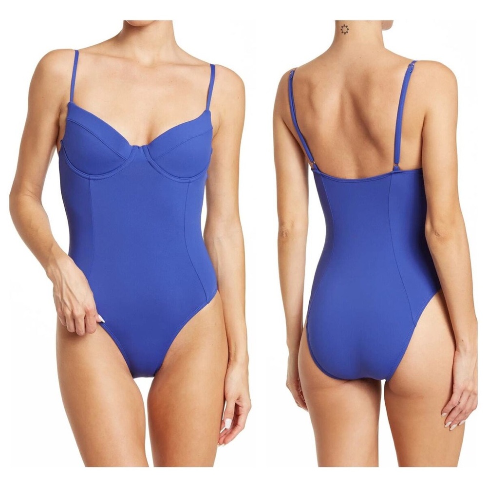 WeWoreWhat Royal Blue Underwire One-Piece Swimsuit